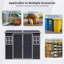 Remise de rangement extérieure 8 pi x 4 pi avec deux fenêtres et deux portes, remise en plastique avec plancher