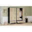 Armoire-penderie de 70,8 po de hauteur avec 2 portes en rotin et 1 tiroir, armoire de rangement en bois Boho avec tringle pour chambre à coucher
