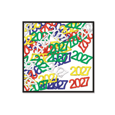 Multicolor Fanci-Fetti "2027" Silhouette Confetti, ½ Ounces