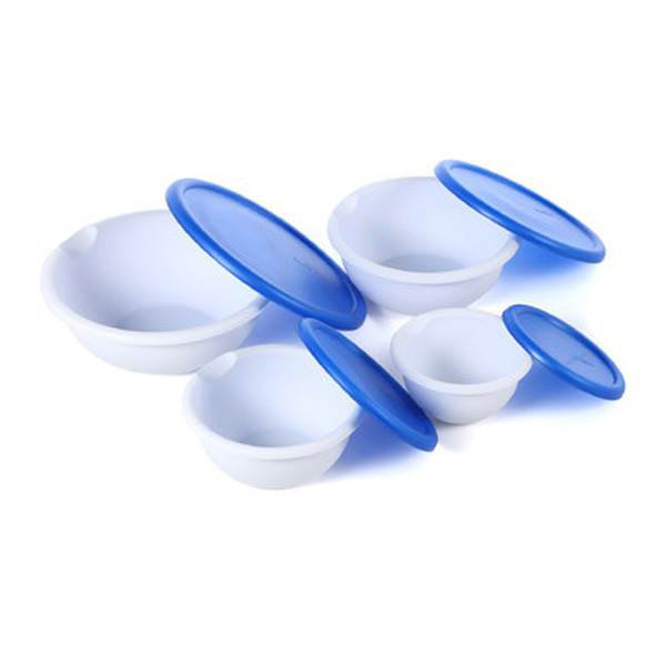 Ensemble de 6 bols de cuisine / ensemble de mélange avec couvercle en plastique 8 pièces Sterilite 07479406