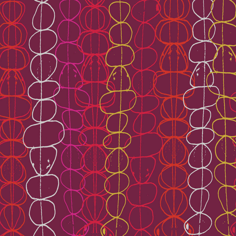 Red Fall III by Ali Benyon - Wrapped Canvas Print, 30cm H x 30cm W 