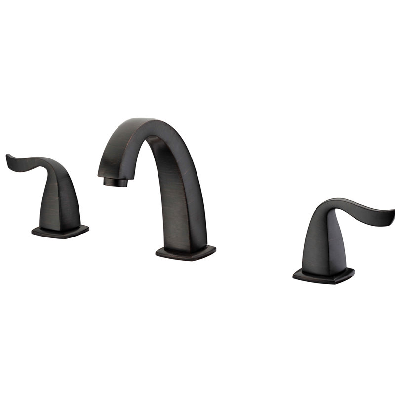 Widespread 2-handle Bathroom Faucet with Drain Assembly, Dark Brown