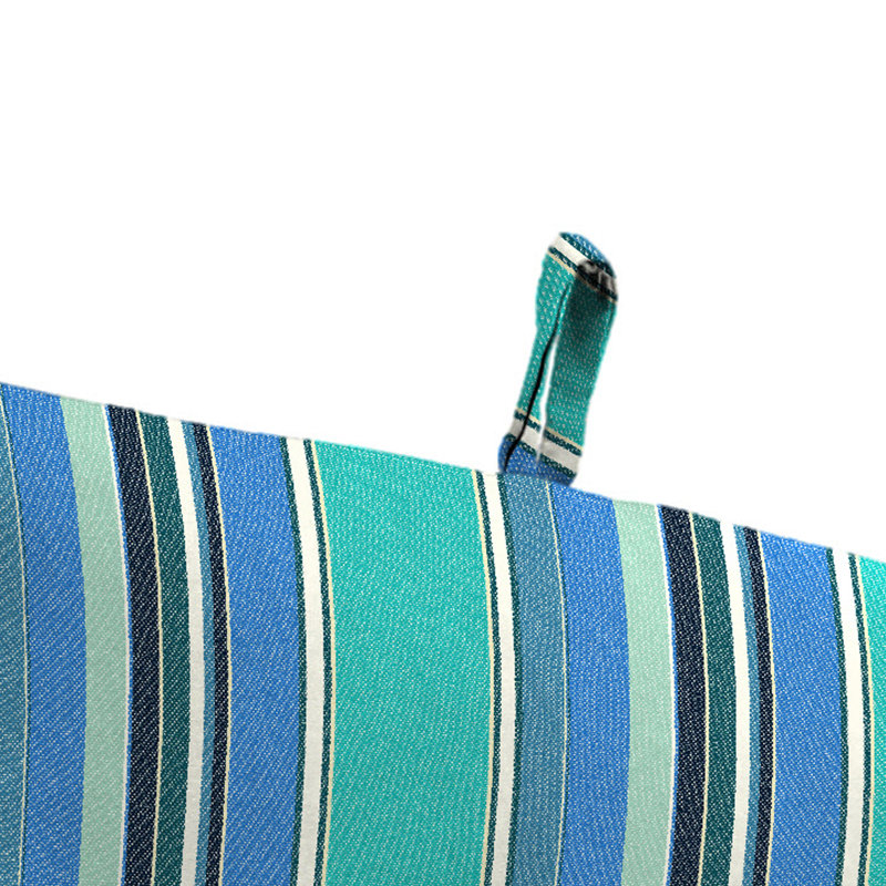 22" x 44" Outdoor Chair Cushion with Ties and Loop, Dolce Oasis Striped
