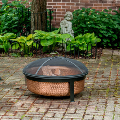 Raffles Round Copper Wood Burning Smokeless Fire Pit