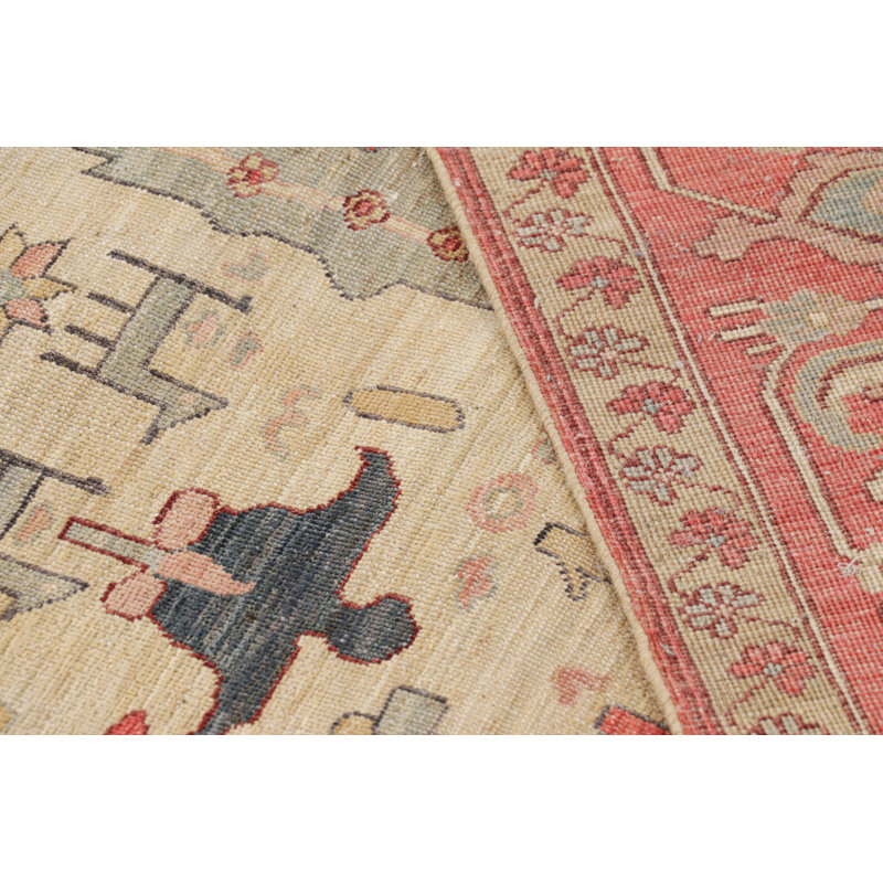Rug & Kilim’S Persian Bakshaish Style Rug In Red With Geometric Medallion