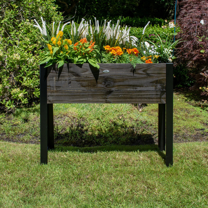 Wood Planter Box, Cocao Brown, 31.50" H x 12.60" W x 37" D