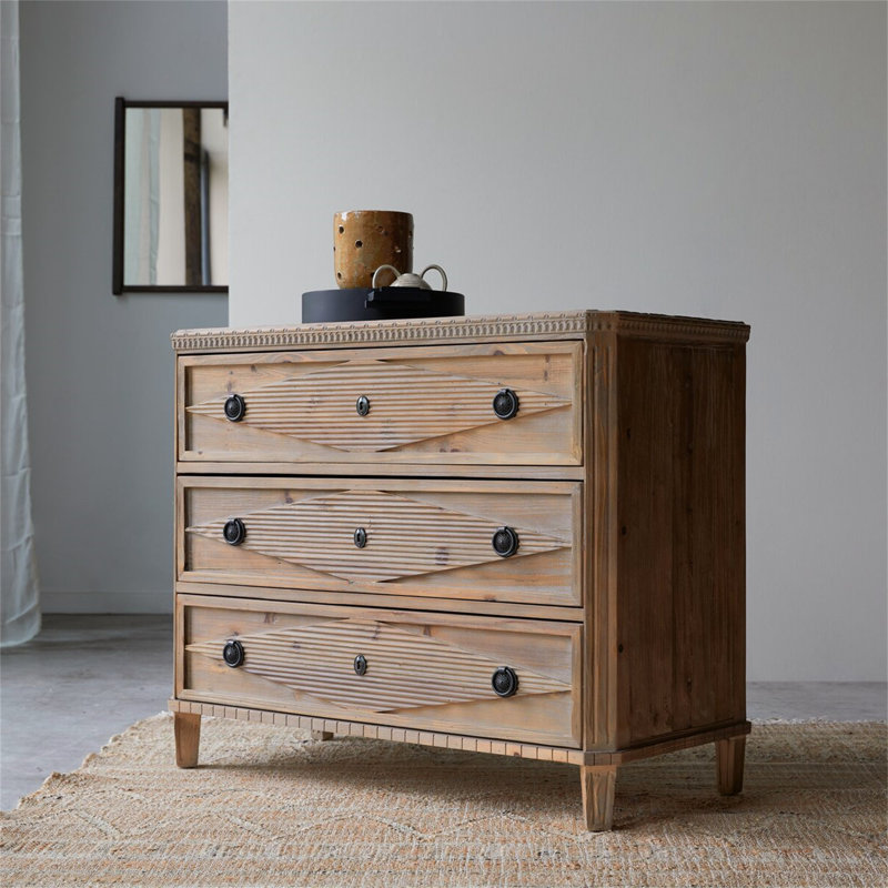 Leysin Solid Wood 3 - Drawer Standard Accent Chest