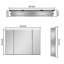 Armoire à pharmacie en aluminium réglable pour tablettes de salle de bain en verre imperméable et résistante à la rouille