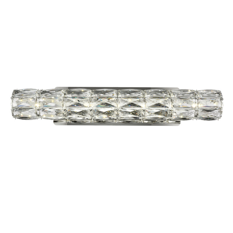 Ultan Dimmable LED Vanity Light, Chrome, 4.7" H x 24.4" W x 9" D