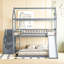 Lit simple superposé simple avec marches de rangement et glissade - Mobilier de chambre à coucher fonctionnel permettant d'économiser de l'espace-120416892