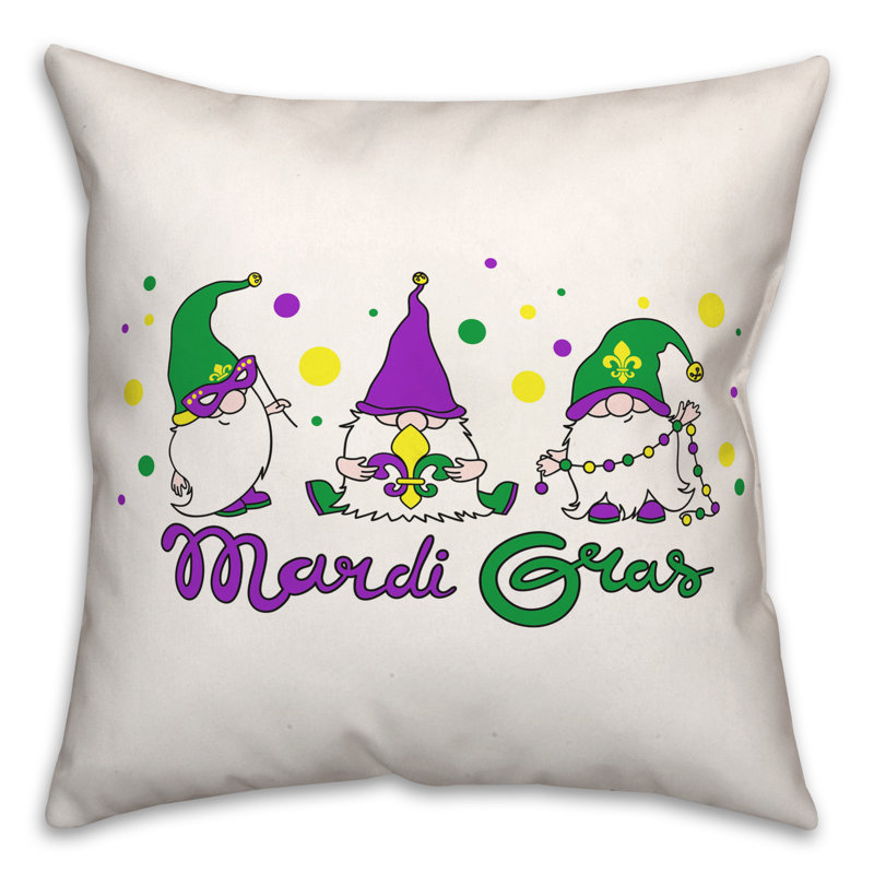 Coussin décoratif Mardi Gras Gnome