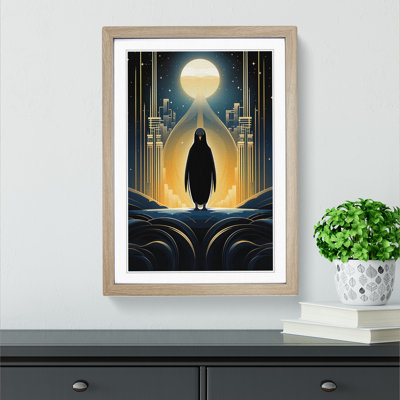Penguin Art Deco - Framed Print