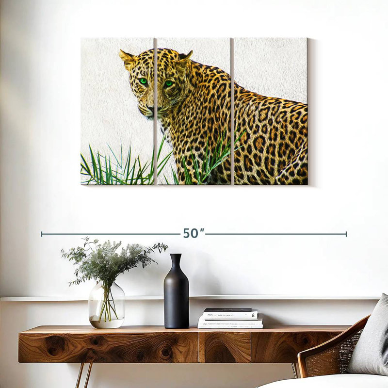 Wild Leopard, 24" H x 38" W