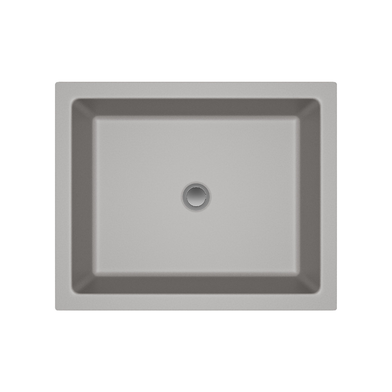 Lexicon Quartz Composite Rectangle Vanity Sink, Concrete