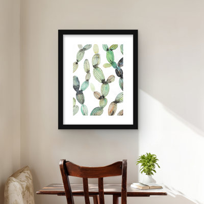 Motif de cactus - imprimé botanique floral vert pour la décoration intérieure
