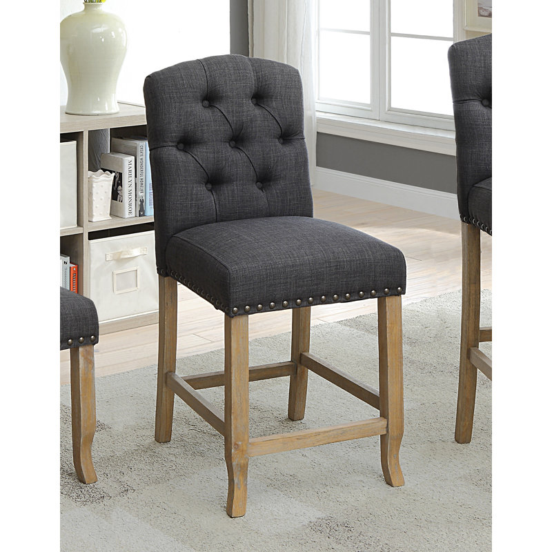 Tabouret de 31 po Wilfrid (ensemble de 2), Gris, Tabouret de comptoir (siège d'une hauteur de 24,7