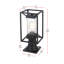 Lampadaire d'extérieur noir Moneta 7 pouces