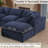 Modular Plush Chenille Extra Soft Deep Cloud Sectional U-shaped Sofa With Ottoman & Armrest Pillows-1422645191
