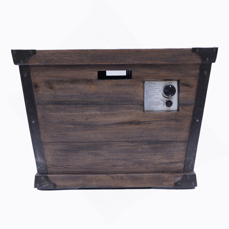 Patron extérieur en bois H 24 po x l 32 po à motif de bois en béton au foyer - brun - 40 000 BTU (réservoir à l'intérieur)