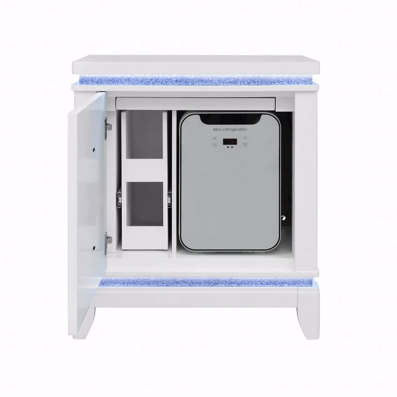 Table de chevet avec glacière, USB et haut-parleur