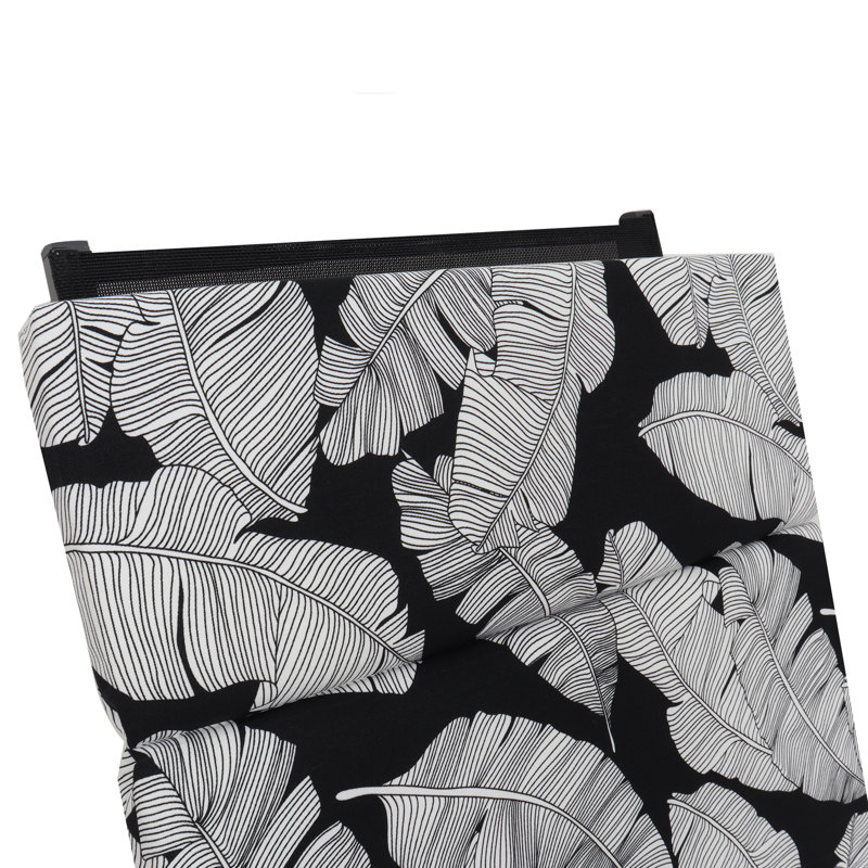 Coussin de chaise longue pour pelouse 2 pièces, 75 po x 22,8 po 2 po, respirant, rembourrage en éponge dense, attaches sécuritaires, peu d'entretien, rembourrage confortable au coussin près de la piscine, options multicolores fixes