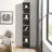 8-Tier Media Tower Rack, CD DVD Slim Storage Cabinet with Adjustable Shelves, Tall Narrow Bookcase Display Bookshelf for Home Office,Multi-functional double-decker bookcase-1788135813