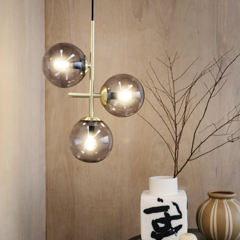 3 - Light Brass Sphere Pendant