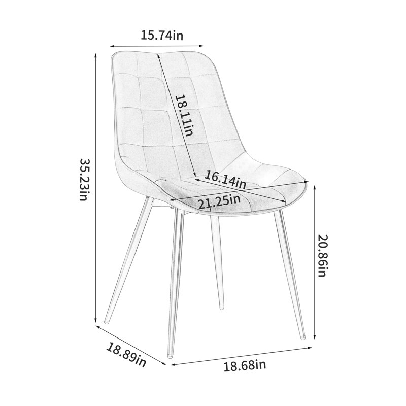 Chaise de salle à manger moderne blanc crème avec motif de grille complexe - confortable pour les repas