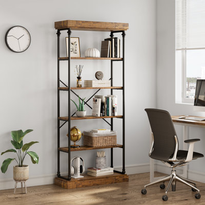186.9cm H x 80cm W Iron Bookcase