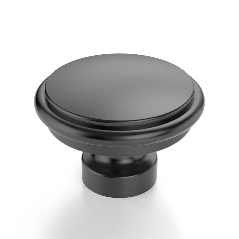 Milano Door and Drawer Knob, Matte Black, 1