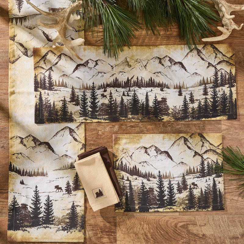  Valley View Brown Mountain Napkin Set of 4