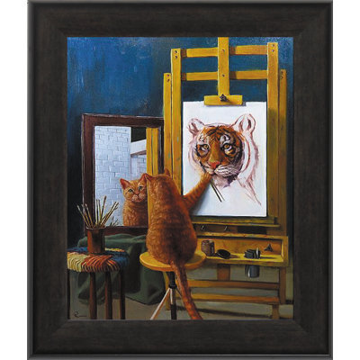 « norman catwell », reproduction de peinture à l’acrylique encadrée