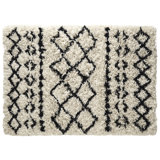 Torlay Geometric Area Rug in Black & White