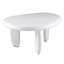 Table de bout ovale, blanc brillant