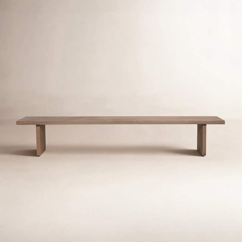 Cognac Solid Wood Bench