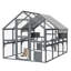 Très grand enclos pour chat d'extérieur en bois, Catio 110 po avec couloir de luxe