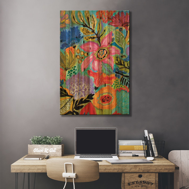 Secret Garden Floral II, H 26 po x l 18 po x P 1,5 po