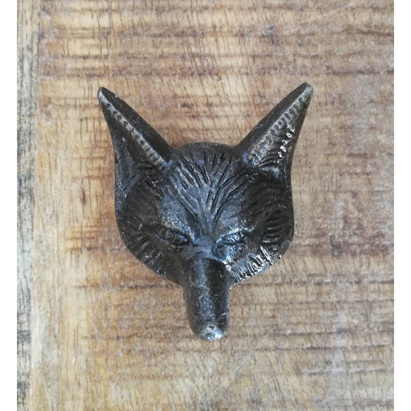Antique Bronze Fox Head Knob