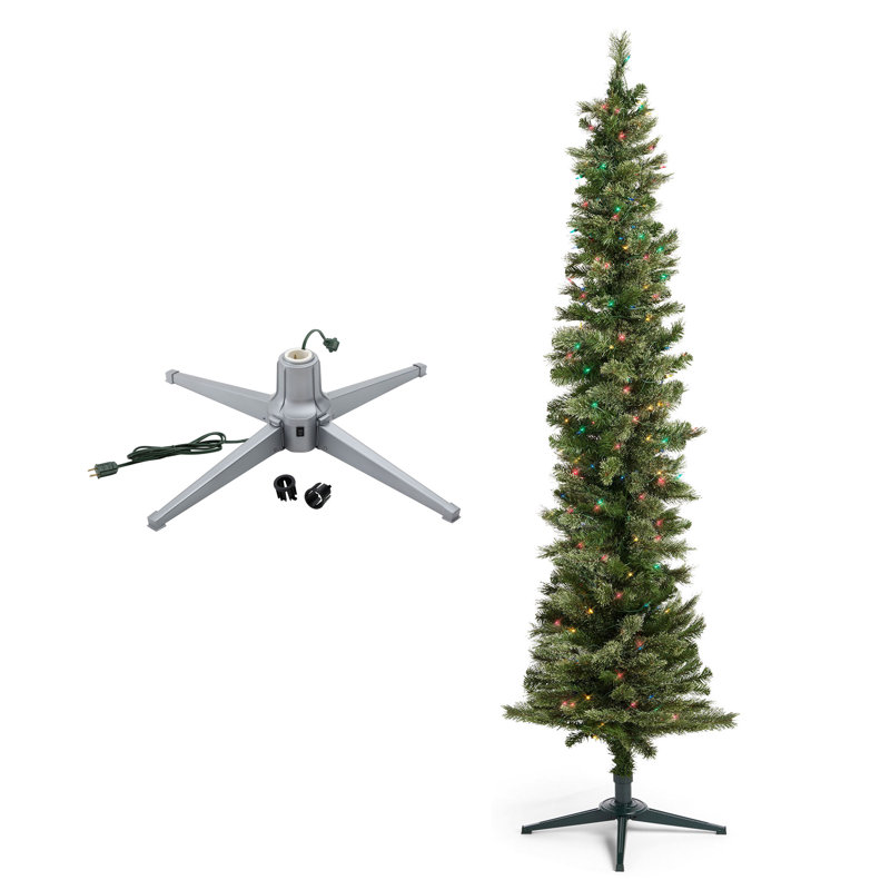 The Holiday Aisle® Stanley Pine Artificial Christmas Tree, 7' with Metal Base Stand