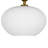 1-Light Ribbed Glass Semi-Flush Mount Ceiling Light
