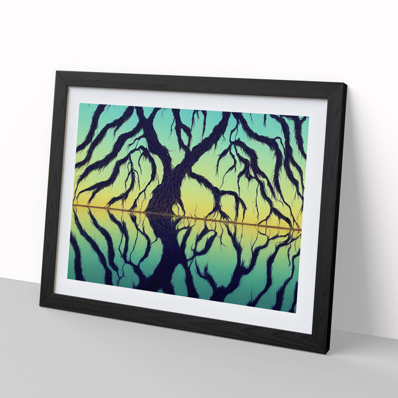 Tree Branches - Single Picture Frame Print, Black Framed, 46cm H x 64cm W x 2cm D