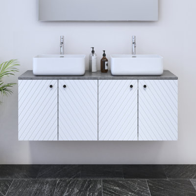 Karaya 47.2'' Double Bathroom Vanity with Top