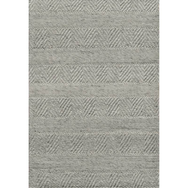 Tapis gris tissé à la main Allessa, Rectangle 5 pi x 8 pi