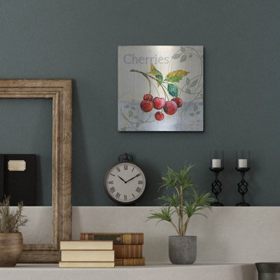 'Tutti Fruiti Cherries' by Jean Plout Metal Wall Art