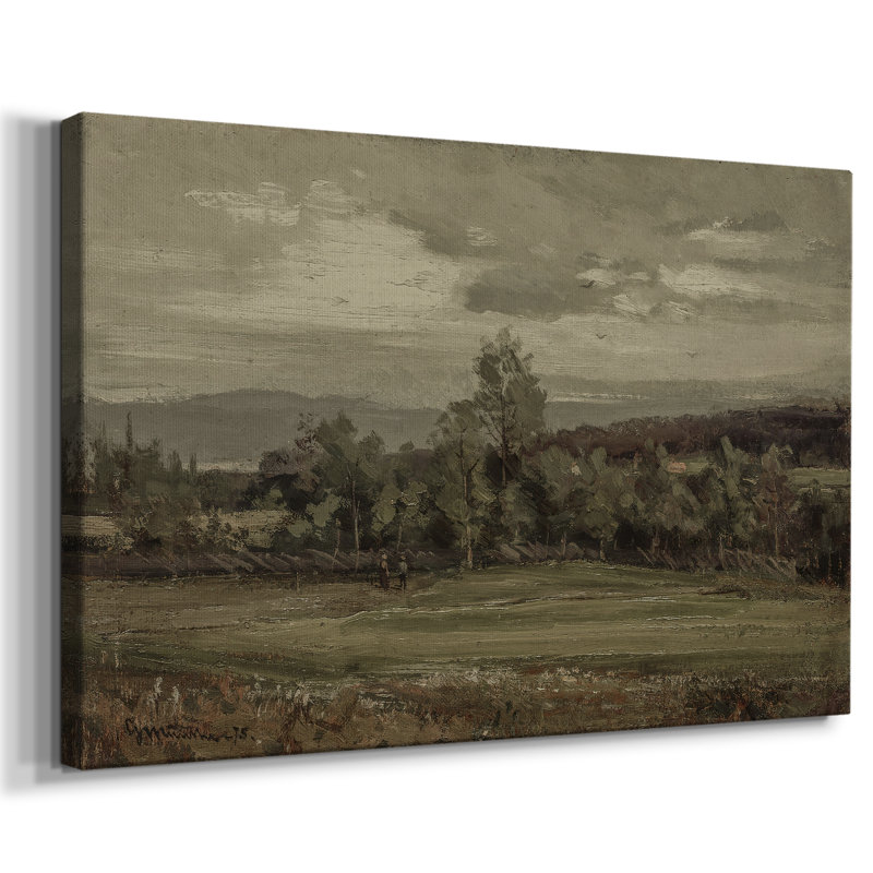Paysage rétro - DCXCVI, Toile tendue, H 9 po x l 13 po x P 1,5 po