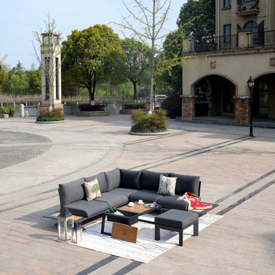 Ensemble de conversation modulaire avec coussins
