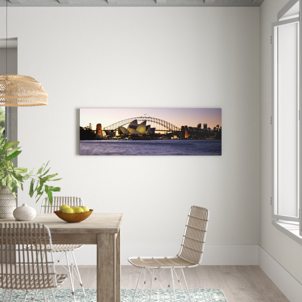 Opera Twilight by Andrew Brown Photographic Print on Canvas in Orange