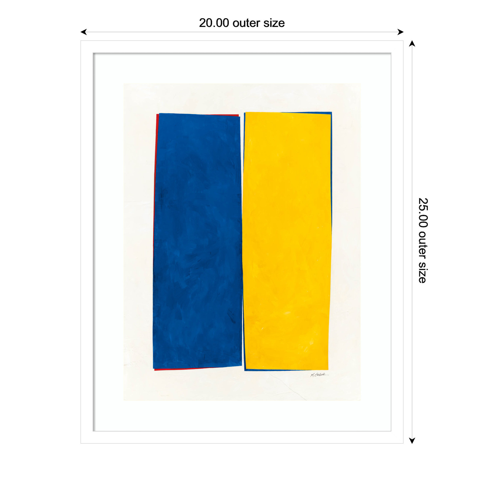 Monolithic I Wood Framed Wall Art Print, 25" H x 20" W, White Framed