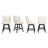 Kamiyla Set Of 4 Indoor/Outdoor Modern Classical Rotatable Bar Chair, City Armless Swiveling Bar Chair With Soild Wood Legs, High Table, Modern Counter, High Bar Stool, Home Office, Kitchen Island Chair-115223852