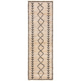 Bohemian Hand-Woven Ivory/Black Area Rug